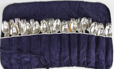 Lot 2221 - A George III and later silver matched...