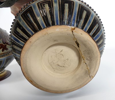 Lot 2 - Frank Butler for Doulton Lambeth, a near pair...