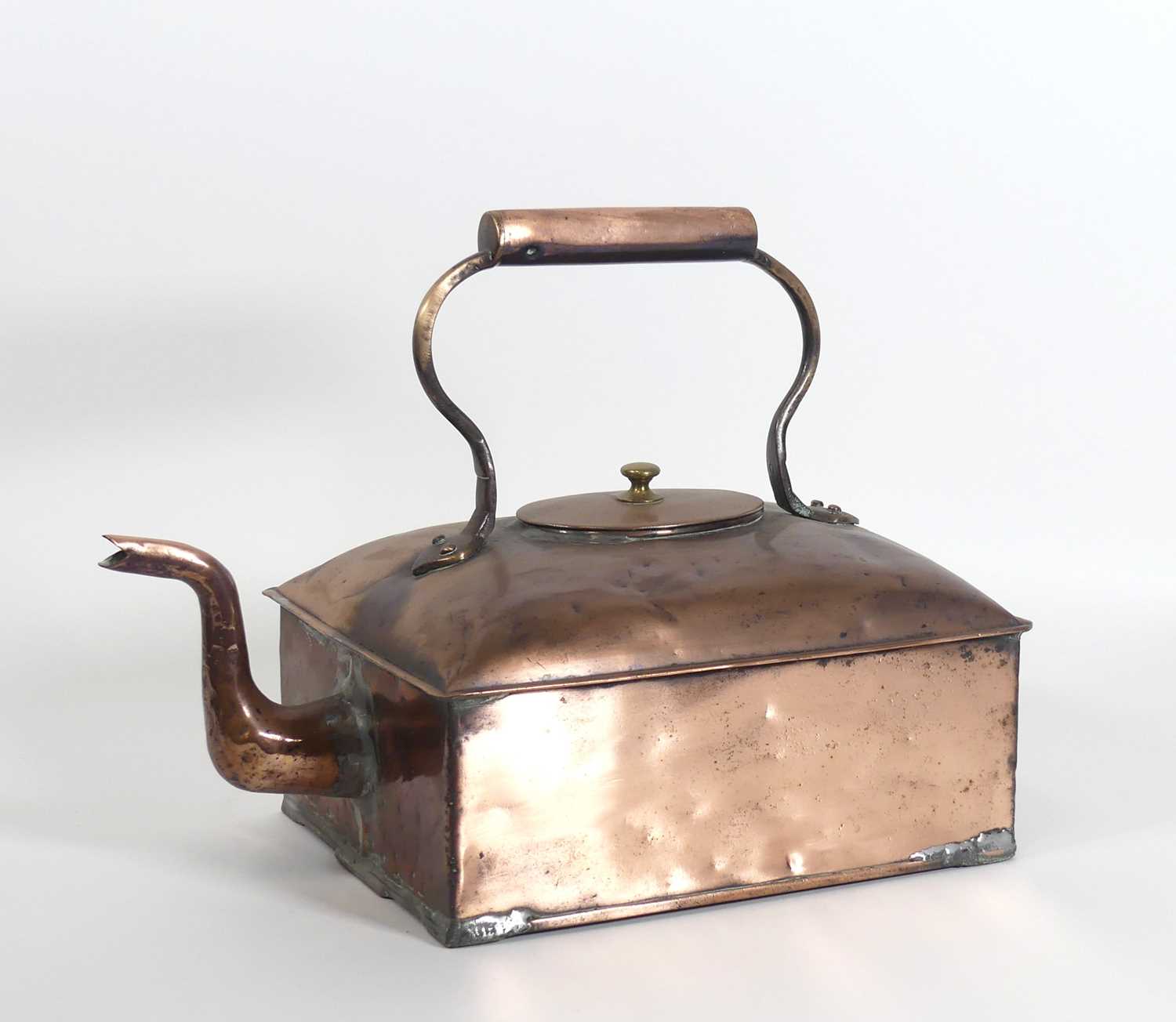 Lot 13 - A Victorian copper range kettle, of...