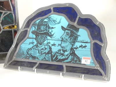 Lot 82 - A group of four 20th century stained glass...