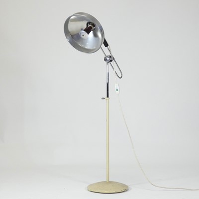 Lot 366 - 1950s freestanding heat lamp, with aluminium...