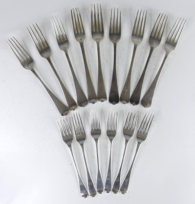 Lot 2208 - A collection of mainly George III silver forks,...