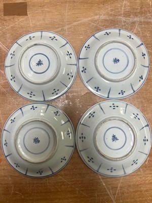 Lot 61 - A collection of nine Japanese polychrome...