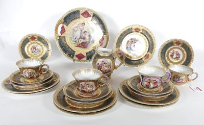 Lot 99 - A Vienna porcelain tea service, early 20th...