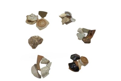 Lot 487 - A collection of antique ceramic sherds,...