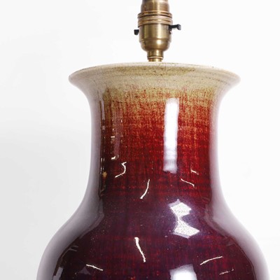 Lot 14 - A Chinese sang de boeuf porcelain vase,...