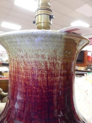 Lot 14 - A Chinese sang de boeuf porcelain vase,...