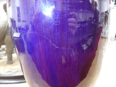 Lot 14 - A Chinese sang de boeuf porcelain vase,...