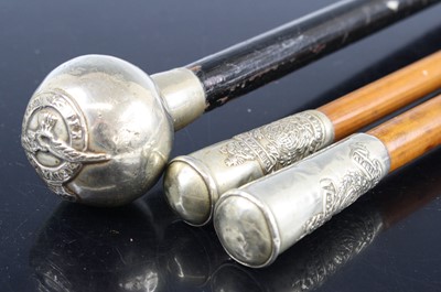 Lot 666 - A 20th century swagger stick, having an...