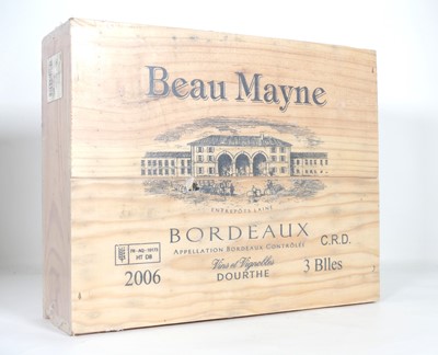 Lot 1002 - Beau Mayne 2006 bordeaux, three bottles OWC