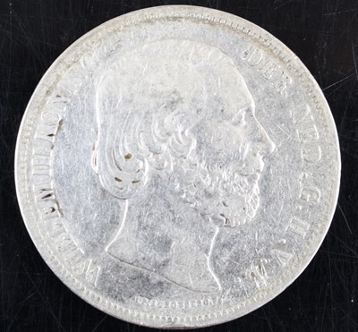 Lot 3053 - Netherlands, 1851 2 1/2 Gulden, obv: King...