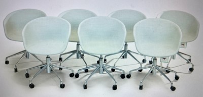 Lot 1435 - Hee Welling for Hay - Seven swivel chairs, on...