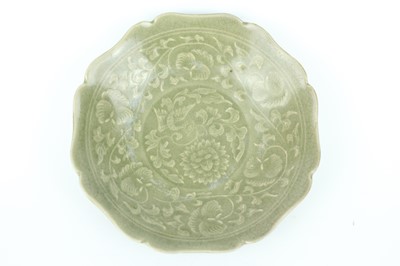 Lot 105 - Two Chinese olive-green celadon-glazed wares,...