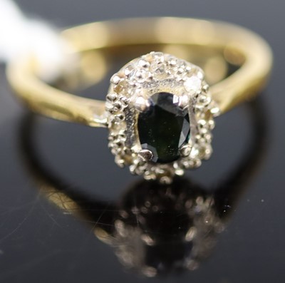 Lot 325 - A Victorian style 18ct gold sapphire and...