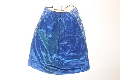 Lot 143 - A Chinese blue-ground silk embroidered lady’s...