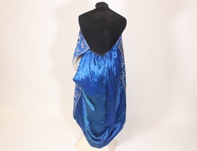Lot 143 - A Chinese blue-ground silk embroidered lady’s...