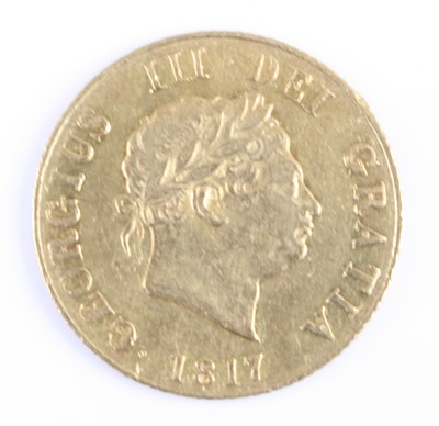 Lot 3061 - Great Britain, 1817 gold half sovereign,...