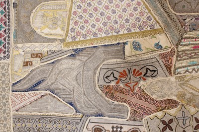 Lot 152 - A large vintage patchwork tapestry, possibly...