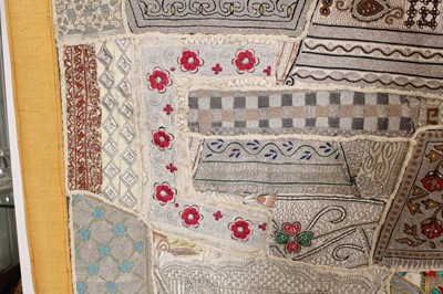 Lot 152 - A large vintage patchwork tapestry, possibly...