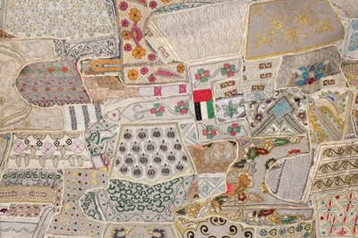 Lot 152 - A large vintage patchwork tapestry, possibly...