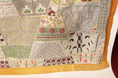 Lot 152 - A large vintage patchwork tapestry, possibly...