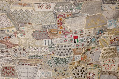 Lot 152 - A large vintage patchwork tapestry, possibly...