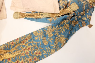Lot 146 - A Japanese embroidered silk robe and a...