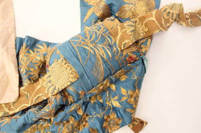 Lot 146 - A Japanese embroidered silk robe and a...