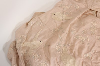 Lot 146 - A Japanese embroidered silk robe and a...