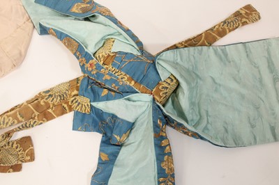Lot 146 - A Japanese embroidered silk robe and a...