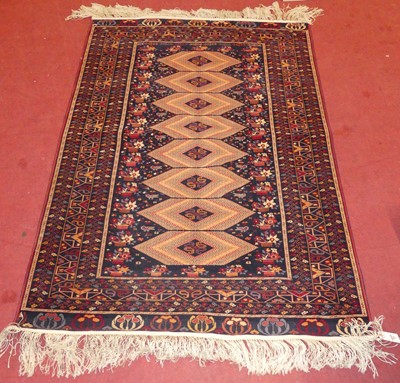 Lot 151 - An Afghan fine wool rug, circa 1950 Of...