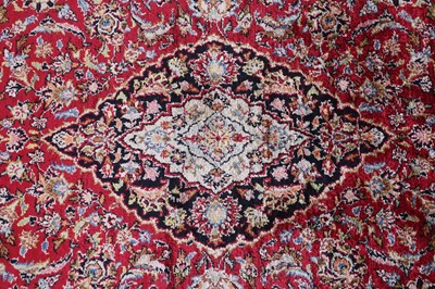 Lot 148 - A Persian Keshan silk rug, circa mid-20th...