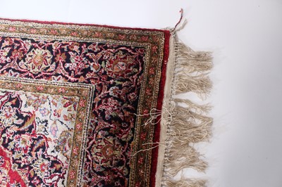 Lot 148 - A Persian Keshan silk rug, circa mid-20th...
