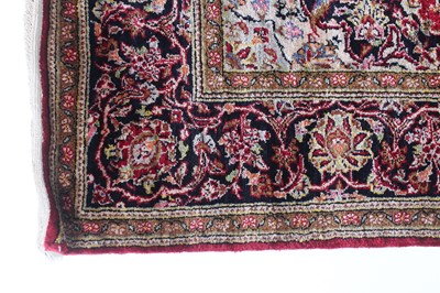 Lot 148 - A Persian Keshan silk rug, circa mid-20th...