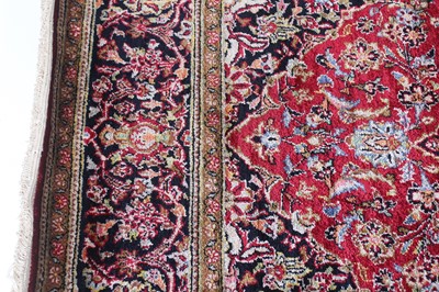 Lot 148 - A Persian Keshan silk rug, circa mid-20th...