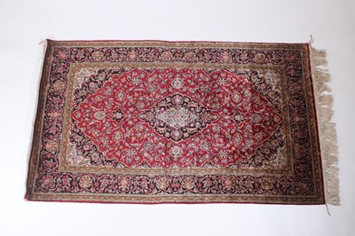 Lot 148 - A Persian Keshan silk rug, circa mid-20th...