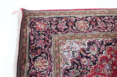 Lot 148 - A Persian Keshan silk rug, circa mid-20th...