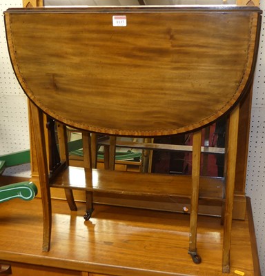 Lot 1137 - An Edwardian mahogany and satinwood inlaid...