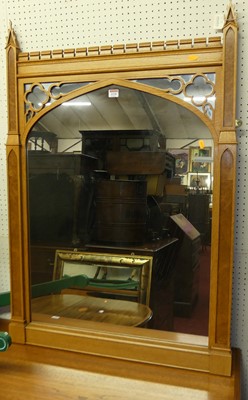 Lot 1138 - A contemporary Gothic style blond oak and burr...