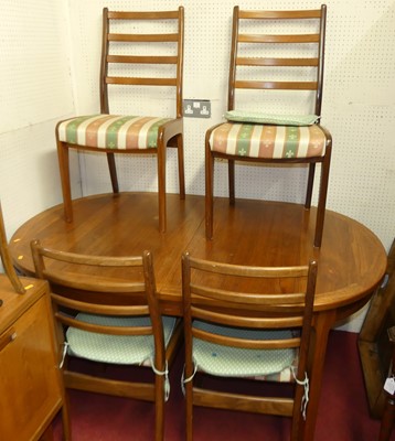 Lot 1140 - A 1960s G-Plan 'Fresco' teak dining suite,...