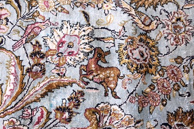 Lot 149 - A Persian Qom silk rug, mid-20th century...