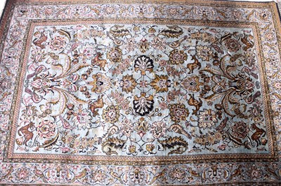 Lot 149 - A Persian Qom silk rug, mid-20th century...