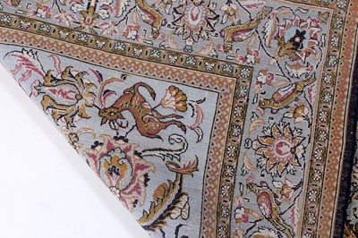 Lot 149 - A Persian Qom silk rug, mid-20th century...