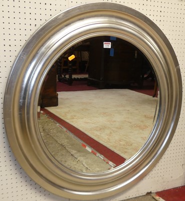 Lot 1158 - A contemporary silvered framed circular...