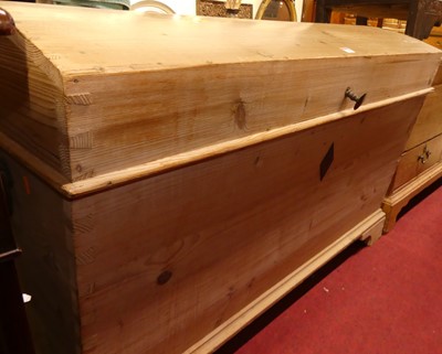 Lot 1166 - A 19th century Swedish pine domed hinge topped...