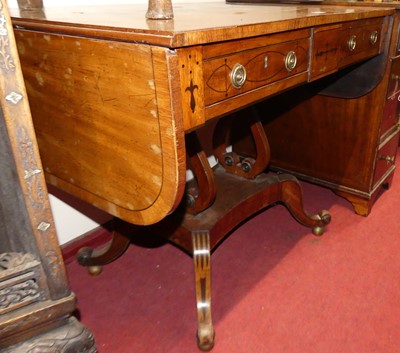 Lot 1171 - A Regency mahogany crossbanded and inlaid two...
