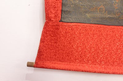 Lot 157 - A Tibetan Thangka of a wrathful deity, early...