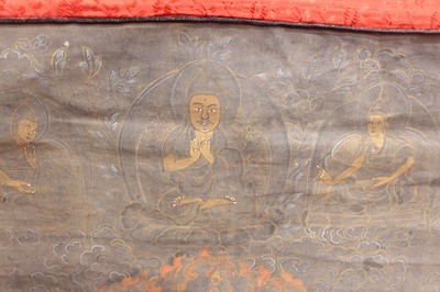 Lot 157 - A Tibetan Thangka of a wrathful deity, early...