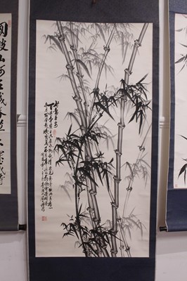 Lot 136 - Three Chinese ink paintings and calligraphy...
