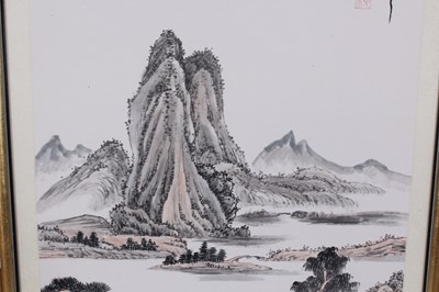 Lot 135 - A Chinese landscape painting, 20th century Ink...